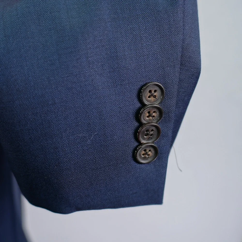 DAMAGED Ted Baker London Endurance Blue Wool‎ Jones Ct Blazer 36S Tagged 36R
